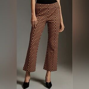 Anthropologie Maeve Margot Kick Flare Cropped Pants Stretch XL